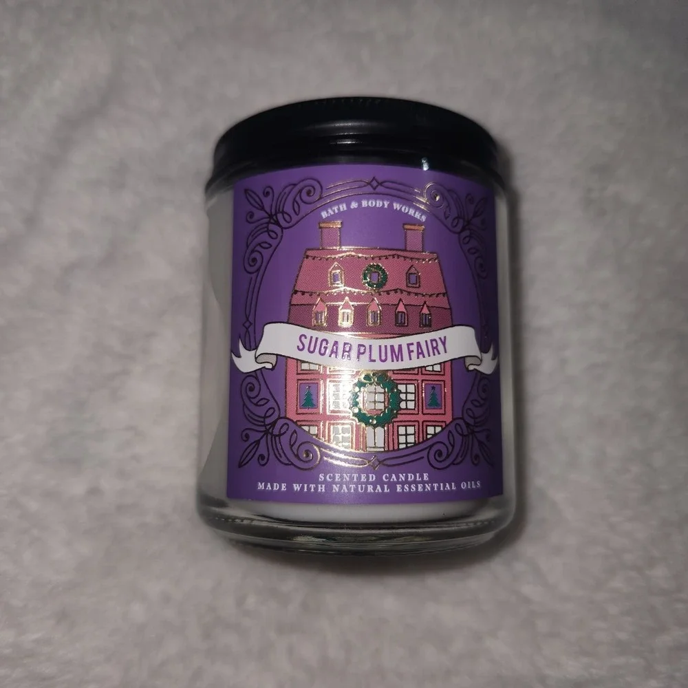 Sugar Plum Fairy Bath & Body Works Single Wick Jar Candle 7oz Brand New Limited - Picture 5 of 8